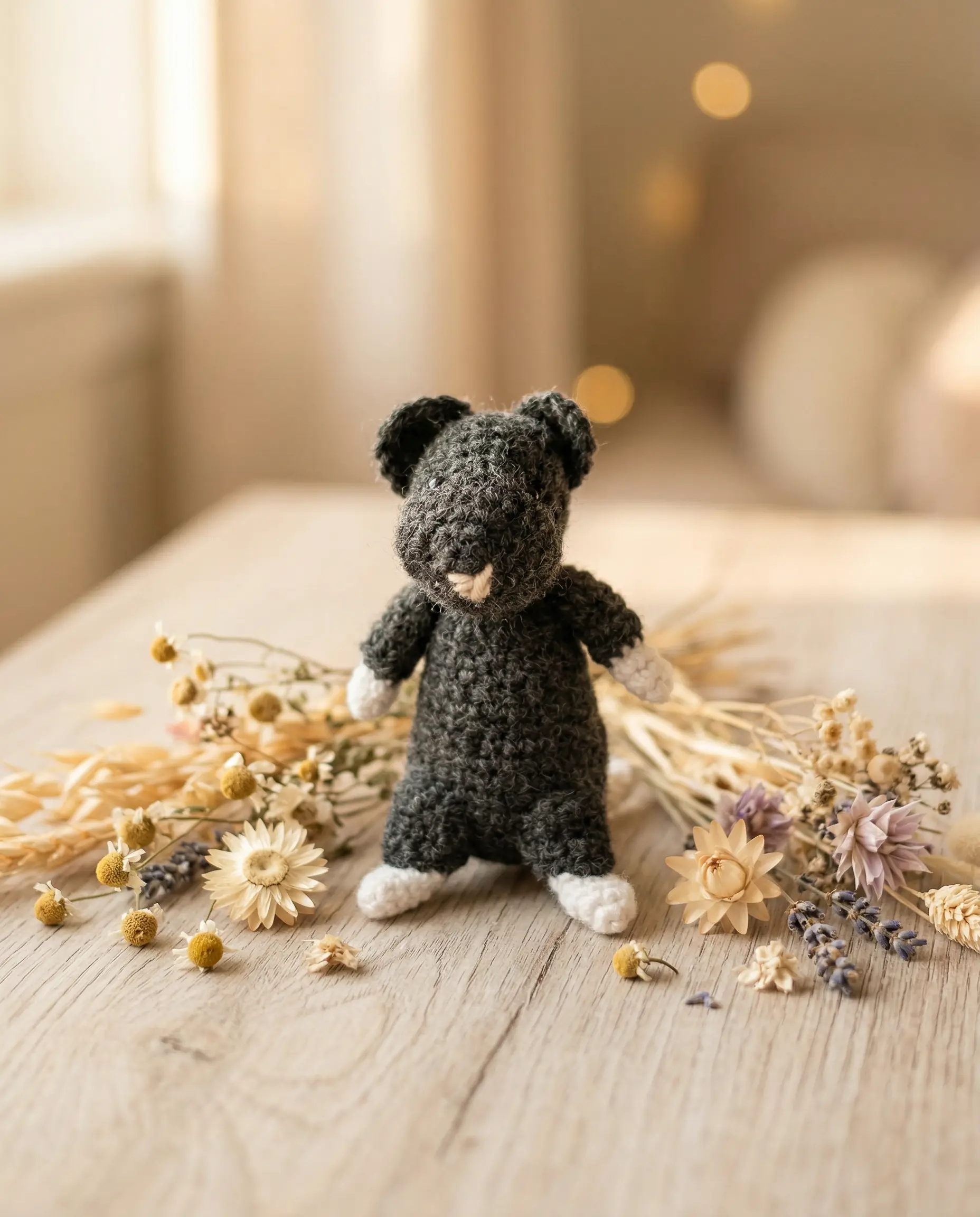 Hörcsög horgolt figura